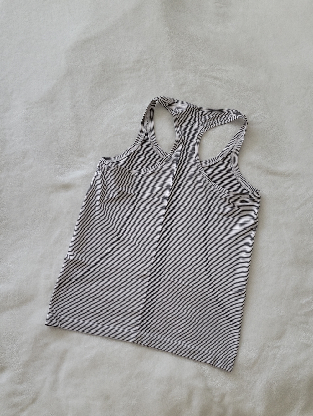 lululemon athletica Striped Racerback Tank - Gray & White